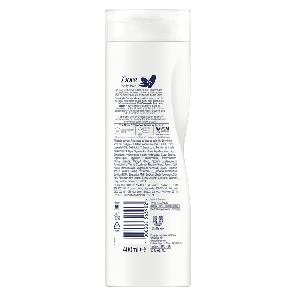 La pompe Dove hydro-nourrissante facilite l'application et l'hydratation rapide.