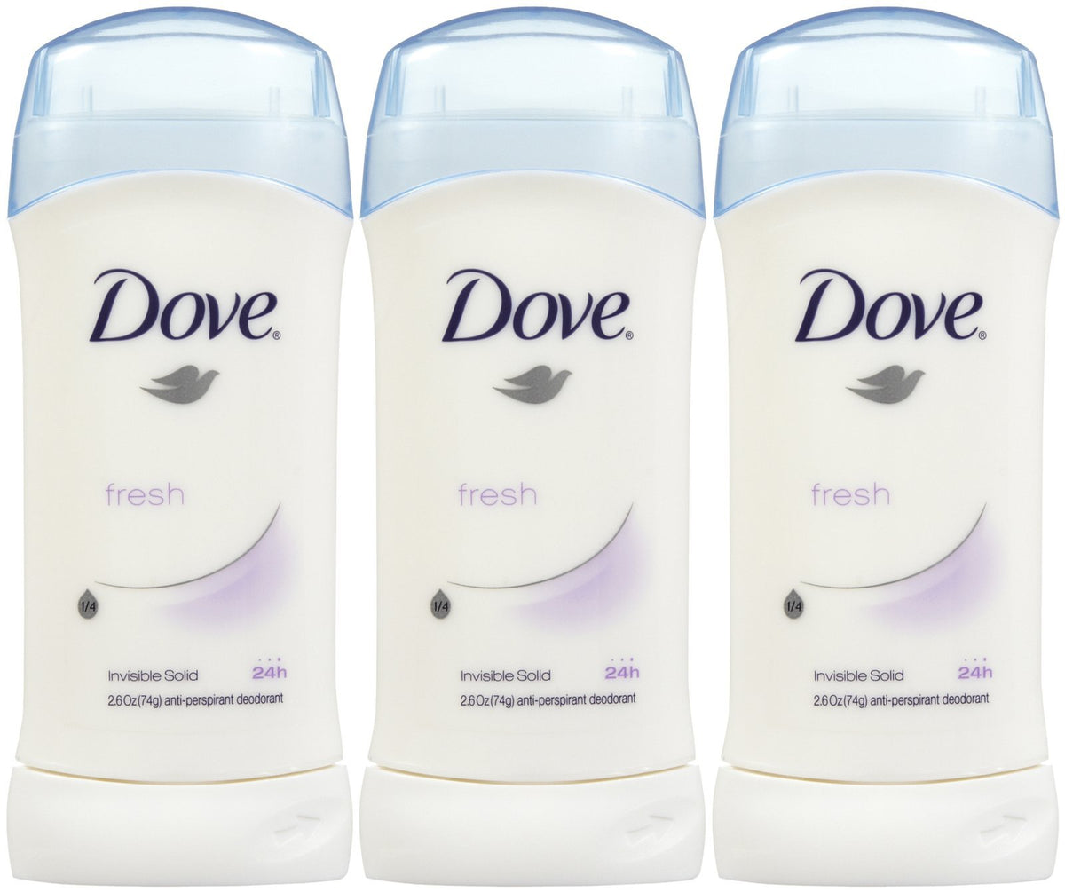 Dove Invisible Solid Deodorant Fresh per-stick with 24-hour protection