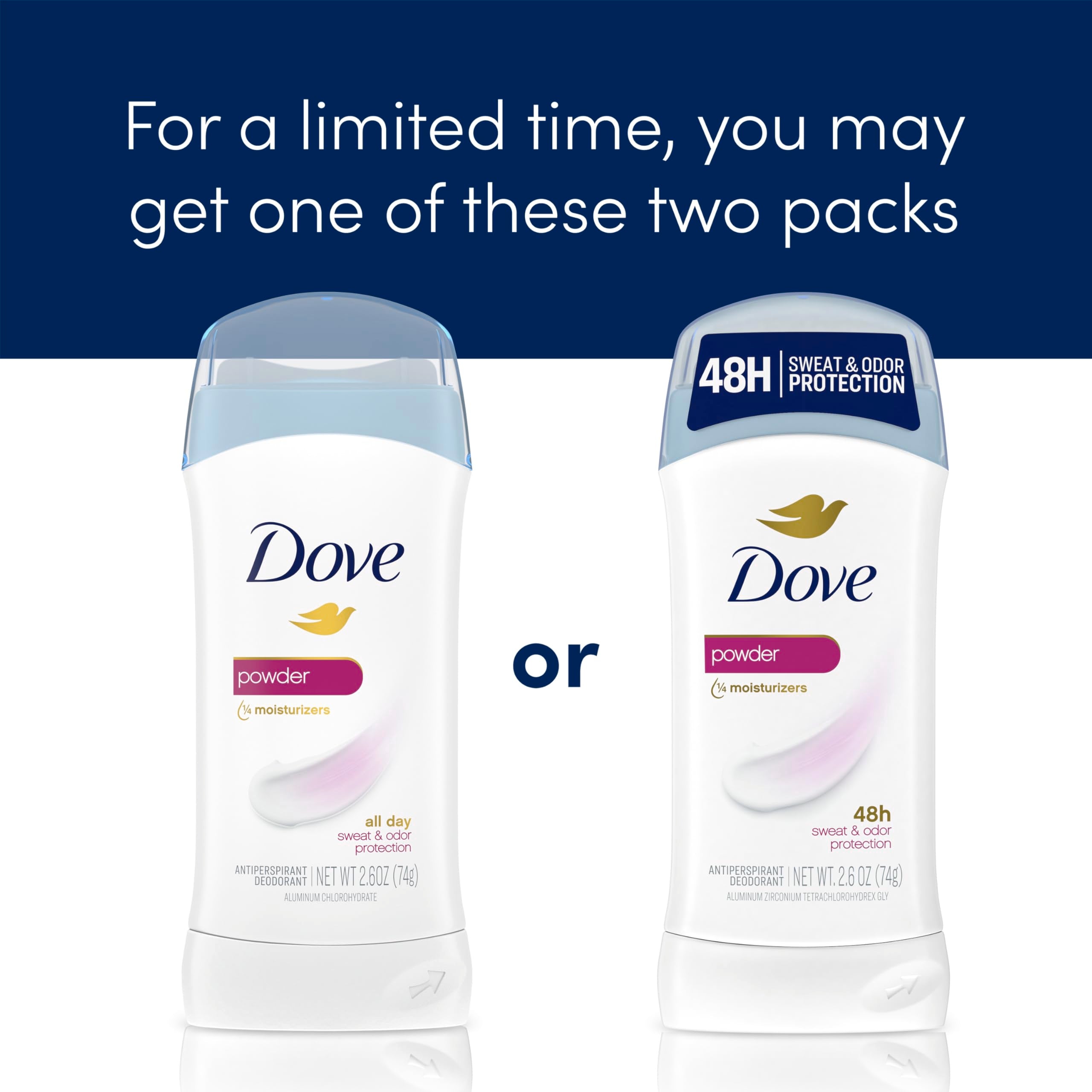 Dove Invisible Solid senteur poudre subtile qui dure toute la journée.