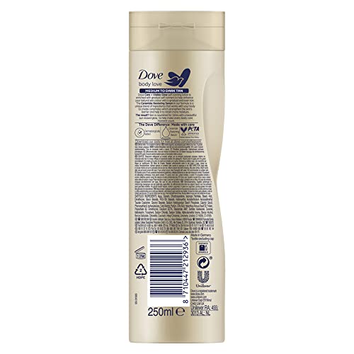 Texture crème Dove Visible Glow Dark prête à l'application quotidienne.