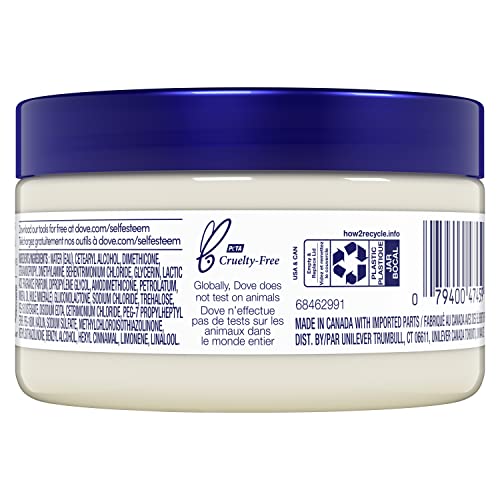 Texture crème Dove Masque Minéral pour cheveux nourris et forts.