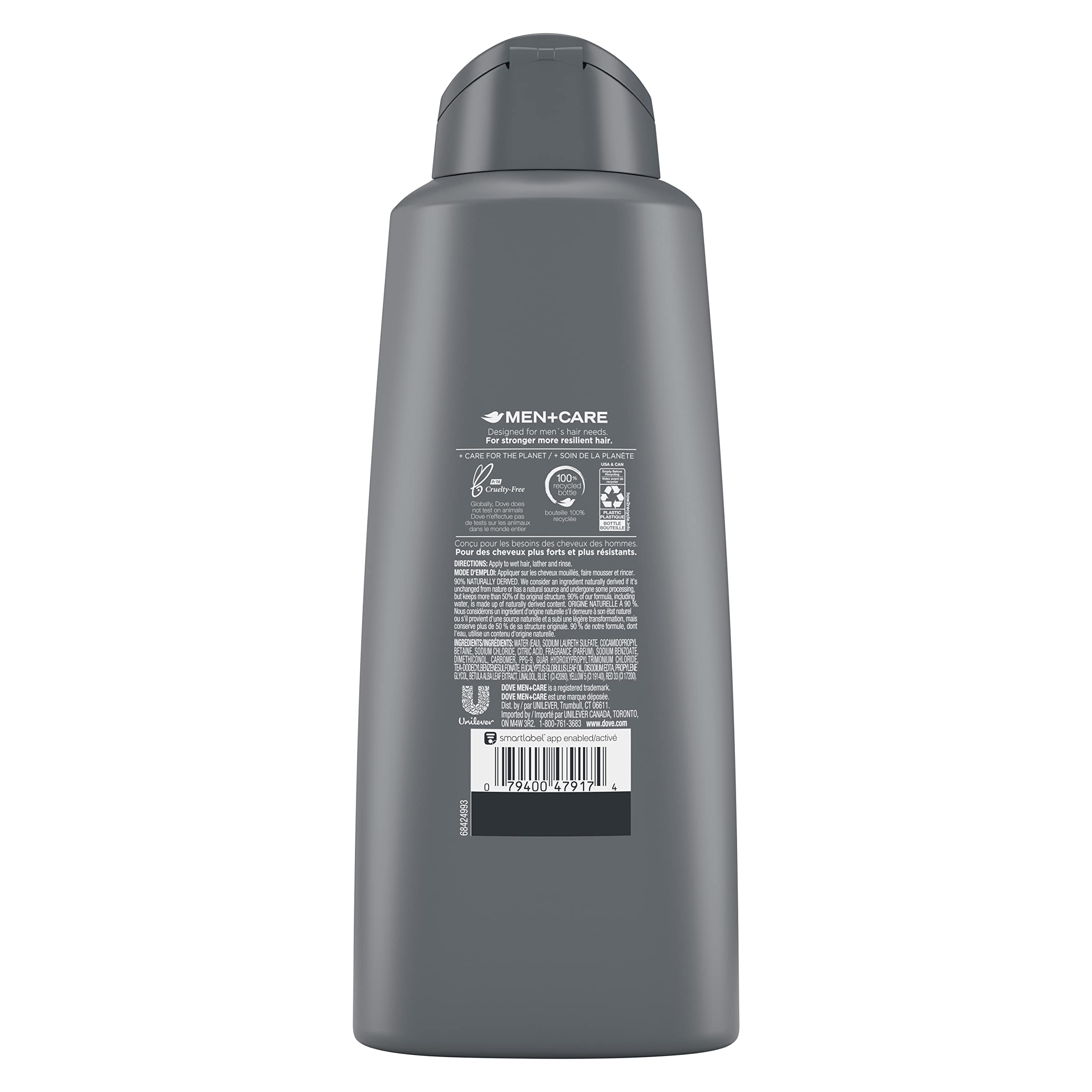 DOVE MEN + CARE 2 en 1: mousse légère pour cheveux et corps