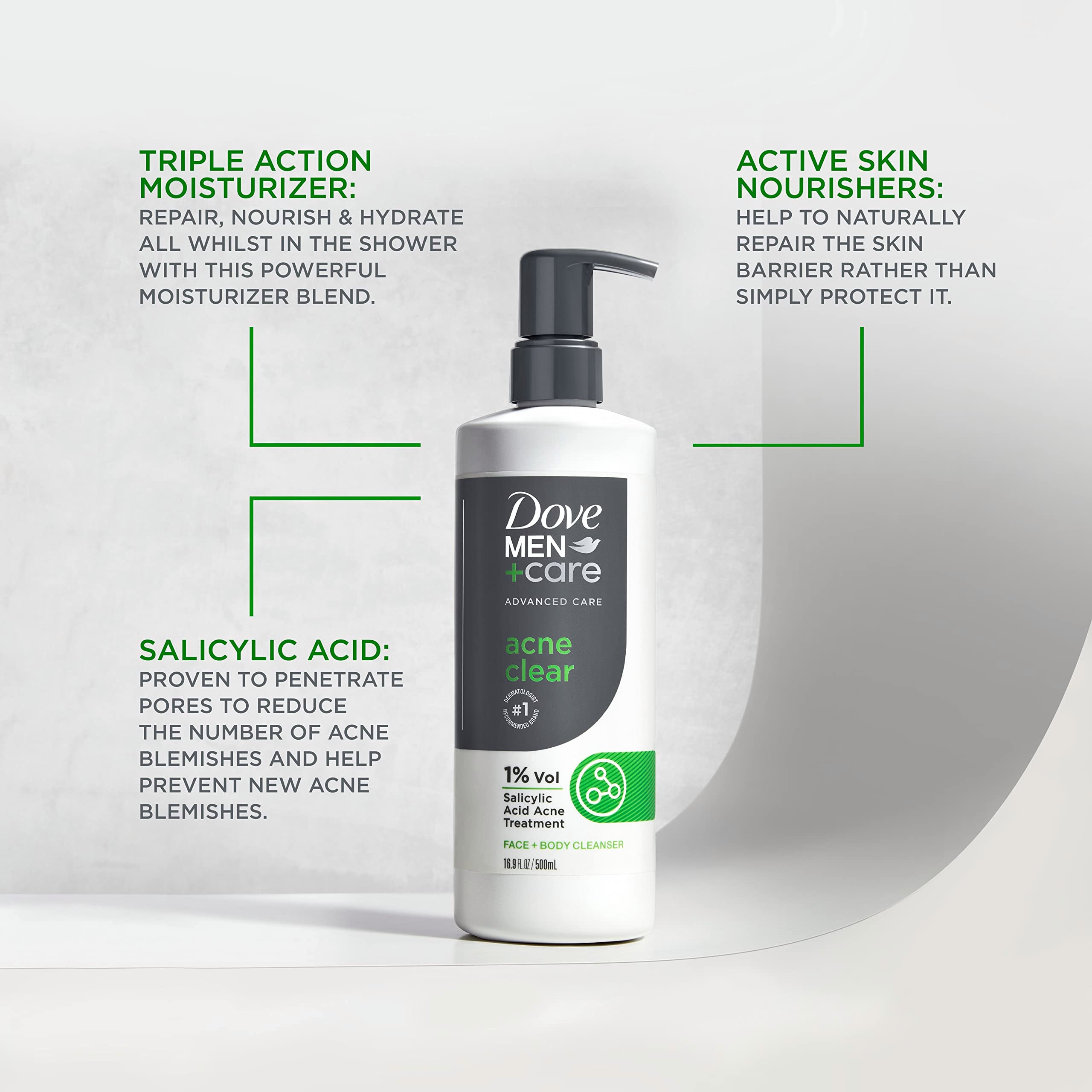 Dove Men+Care Acne Clear, étiquette certifiée sans cruauté par PETA.