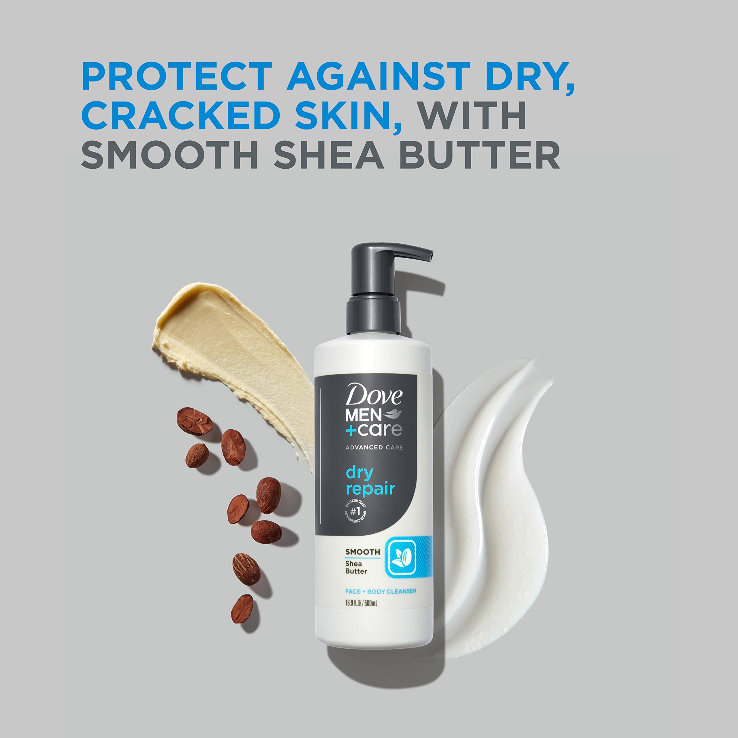 Douche quotidienne avec le nettoyant Dry Repair pour peau sèche
