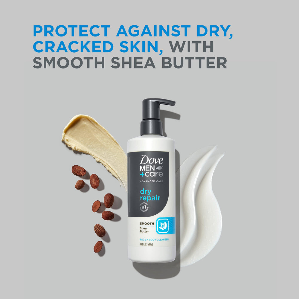 Douche quotidienne avec le nettoyant Dry Repair pour peau sèche