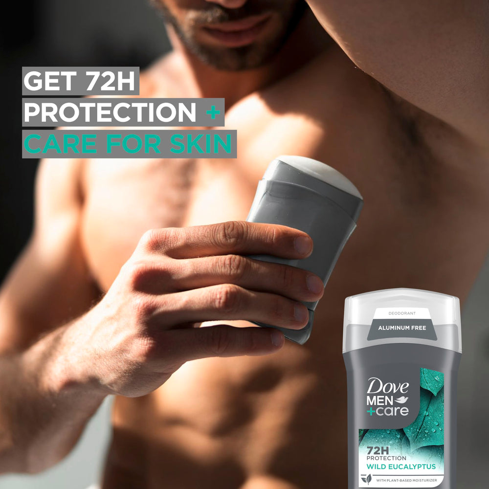 Arôme eucalyptus frais, signature Dove Men+Care.