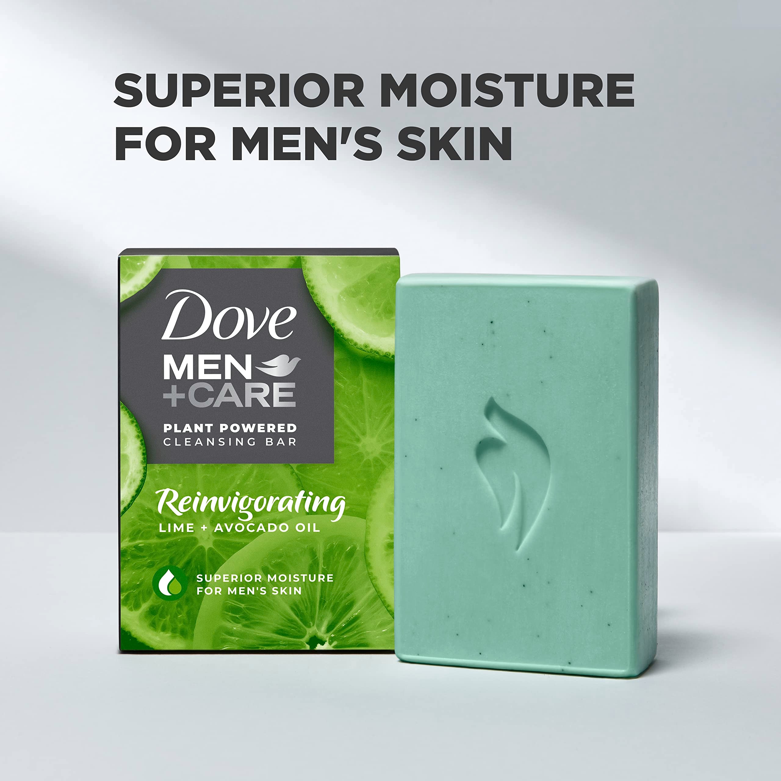 Dove Men+Care barre-senteur-lime-avocat: parfum frais qui réveille la routine.