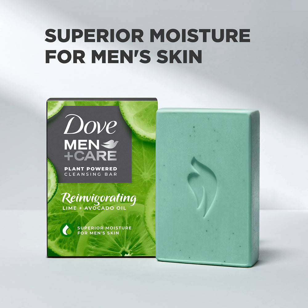 Dove Men+Care barre-senteur-lime-avocat: parfum frais qui réveille la routine.