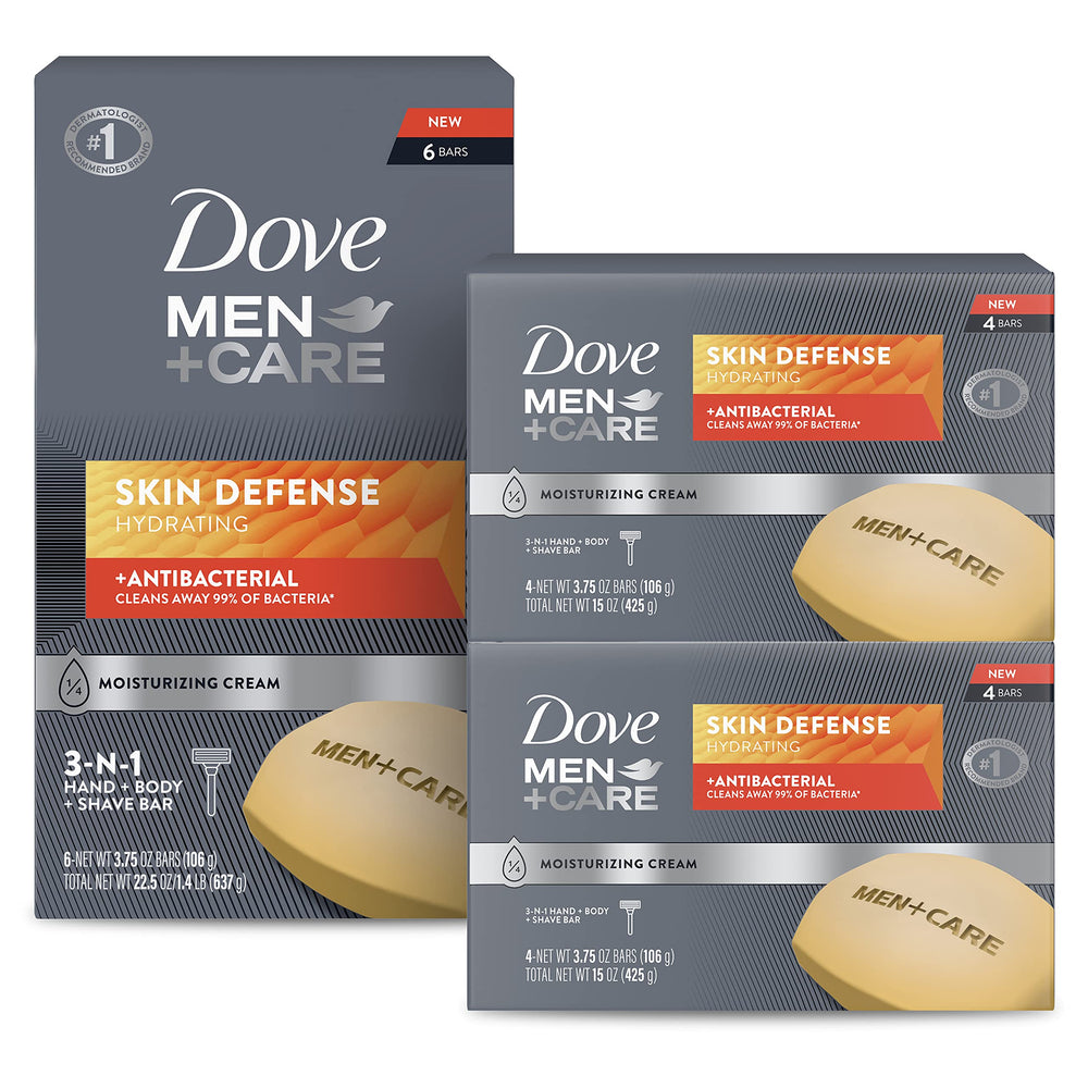 Savon-barre Dove Men+Care défense peau : nettoyage en profondeur et hydratation
