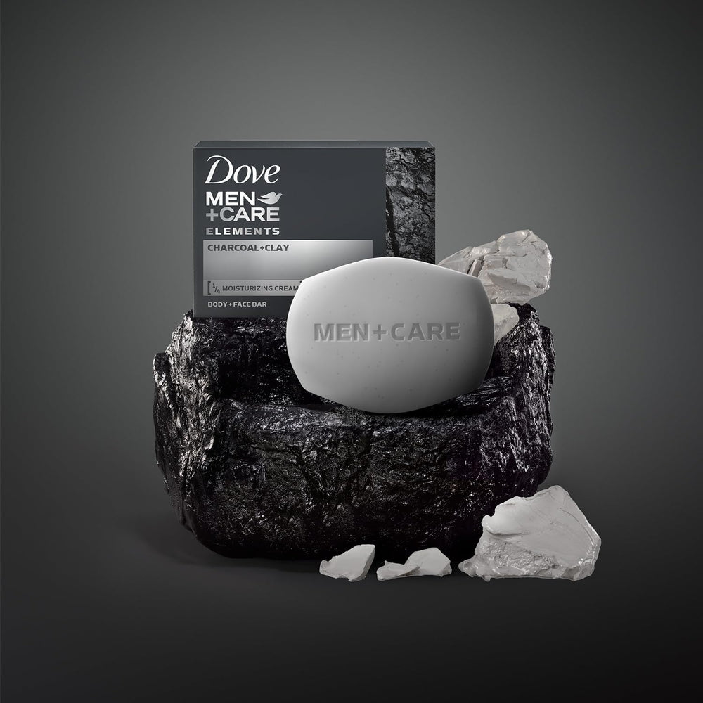 Barre Dove Men+Care Charbon – texture propre et sensation de fraîcheur.