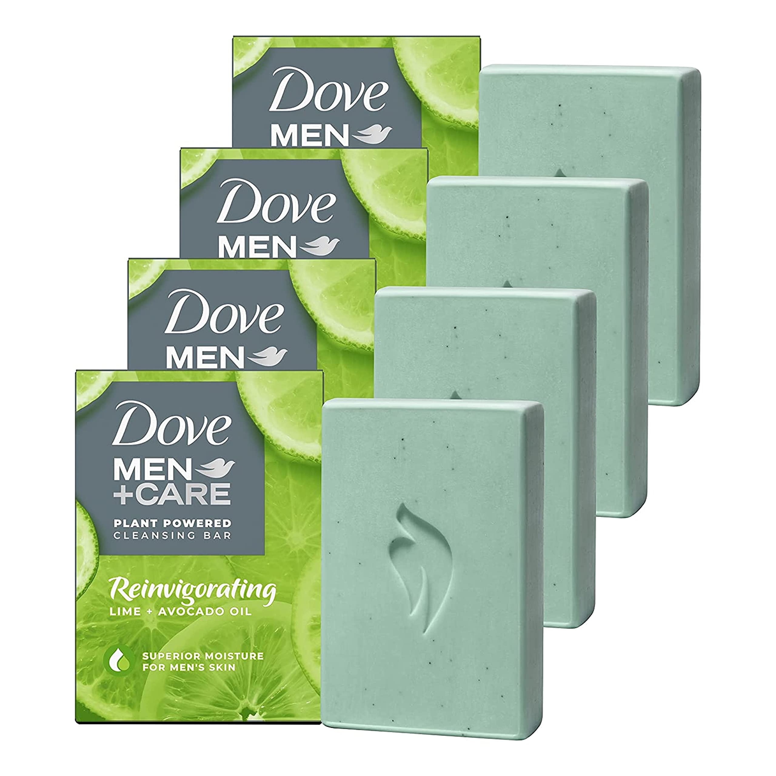 Dove Men+Care barre-nettoyante plant-power lime-avocat: nettoie et hydrate.