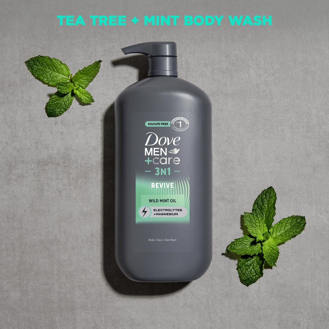 Dove Men+Care, bouteille plastique recyclée certifiée PETA, choix responsable et durable.