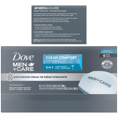 Barre Dove Clean Comfort, crème douce hydratante légère.
