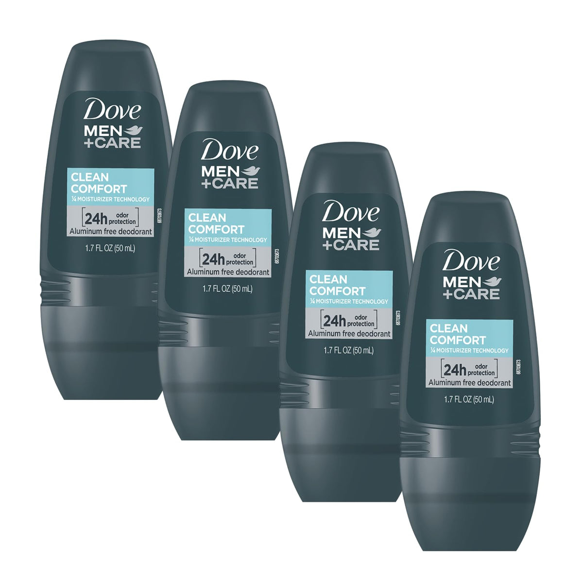 Pack Dove Men+Care Clean Comfort avec 4 bouteilles prêt à l’emploi.