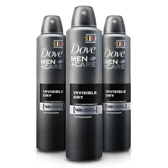 Dove Men Care déodorant aérosol invisible, application rapide et sans traces.