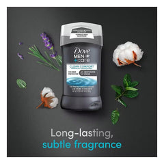Dove Men+Care déodorant au parfum discret pour une fraîcheur subtile.