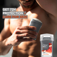DOVE MEN+CARE Déodorant sans aluminium, crème hydratante ¼ pour douceur cutanée.