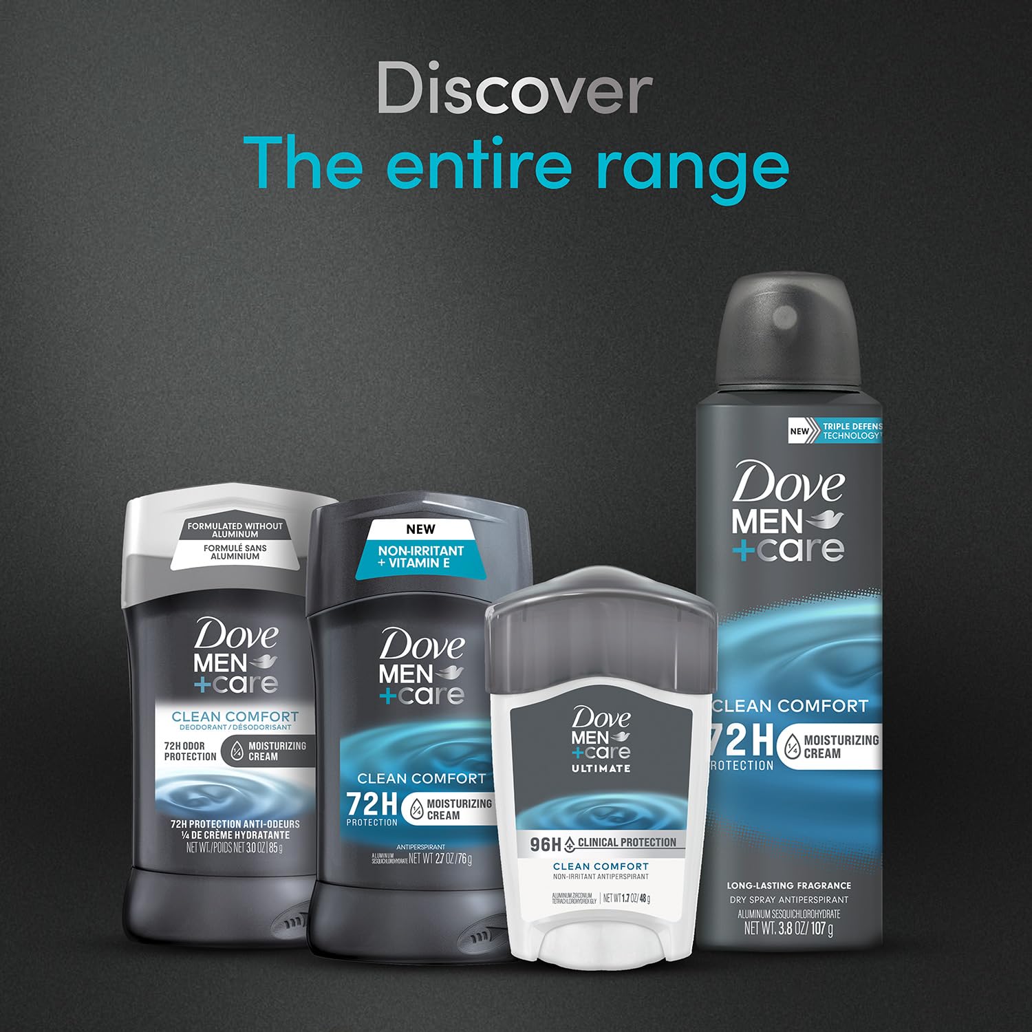 Dove Men+Care Déodorant usage quotidien et sport.
