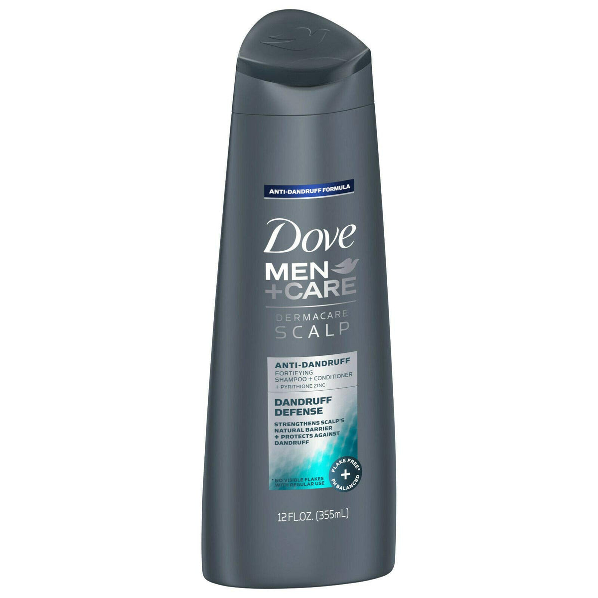 Dove Men+Care Dermacare Scalp Dandruff Defense - bouteille 2 en 1 pour cheveux sans pellicules.