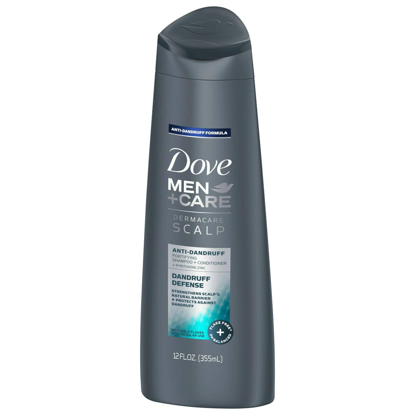 Dove Men+Care Dermacare Scalp Dandruff Defense - étiquette produit avec ingrédients clés.