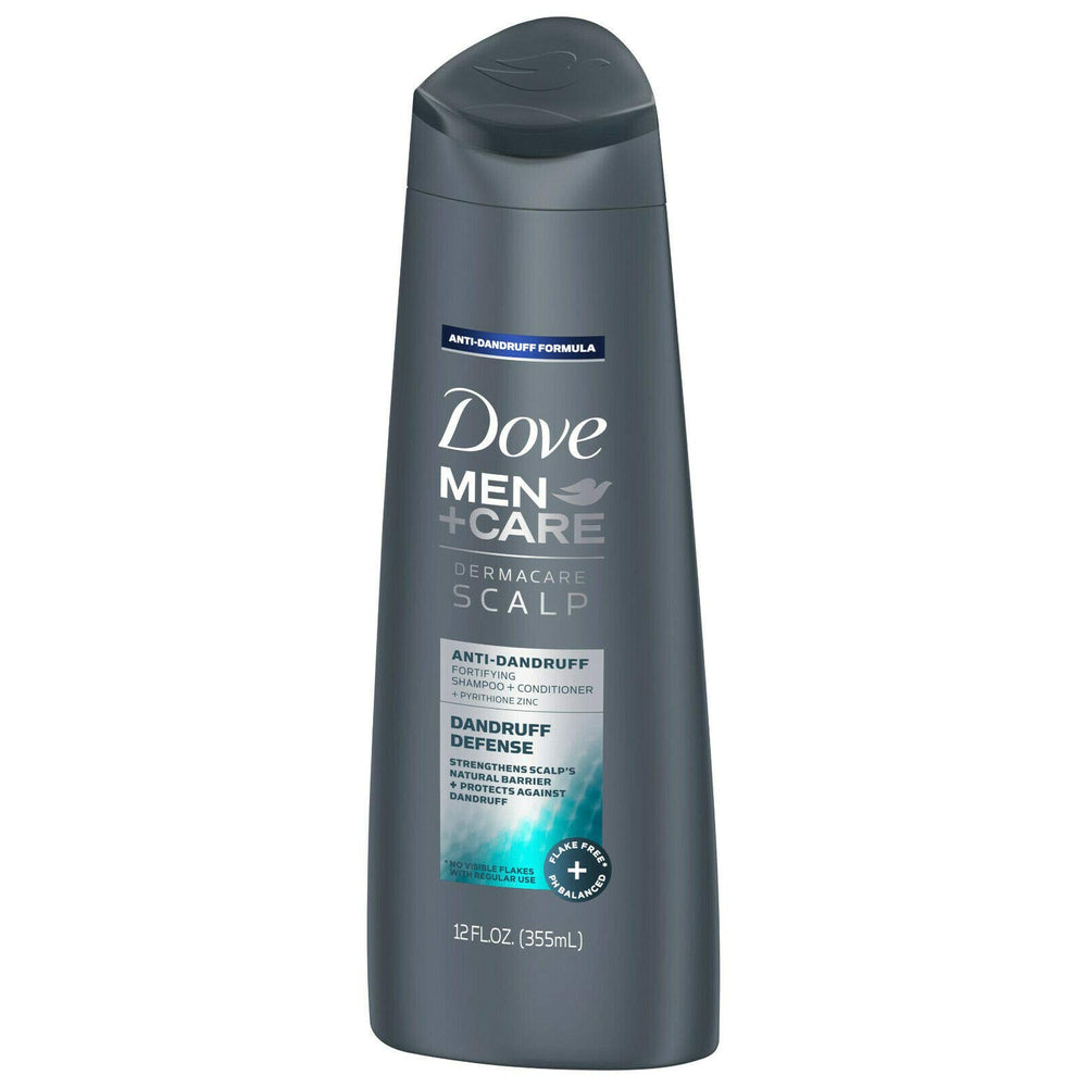 Dove Men+Care Dermacare Scalp Dandruff Defense - étiquette produit avec ingrédients clés.