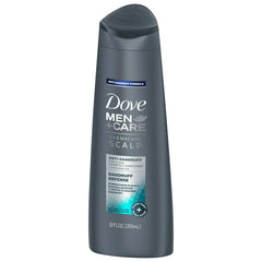 Dove Men+Care Dermacare Scalp Dandruff Defense - étiquette produit avec ingrédients clés.