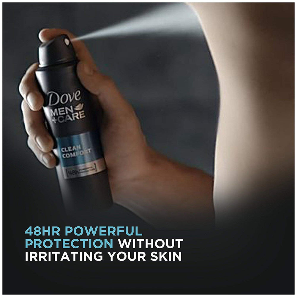 Dove Men + Care Dry Spray, formule douce respectant la peau.