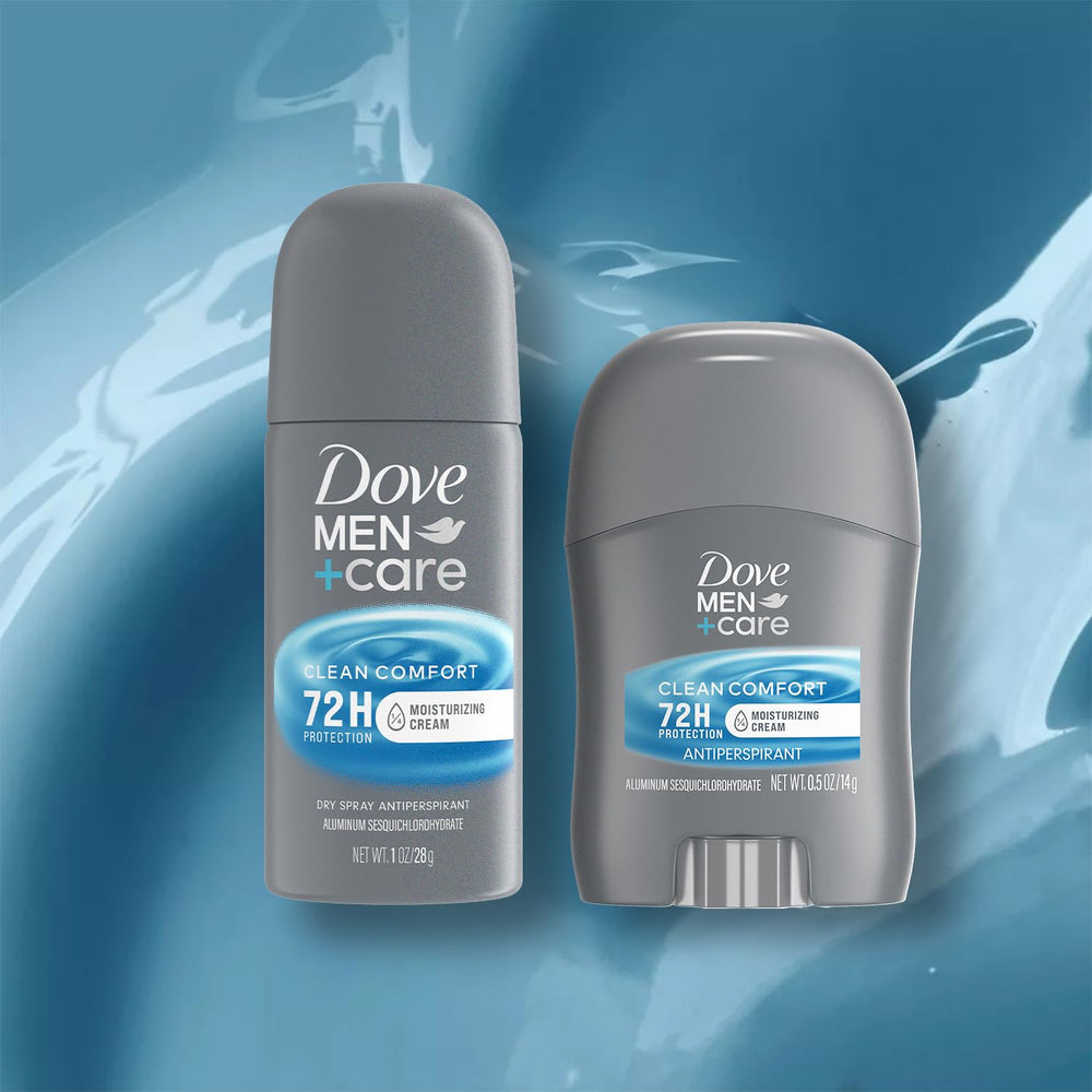 Ensemble voyage Dove Men+Care : format pratique pour les déplacements.