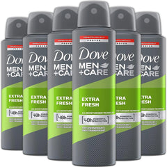 Dove Men+Care Extra Fresh spray déodorant, bouteille 150 ml prête à l'emploi