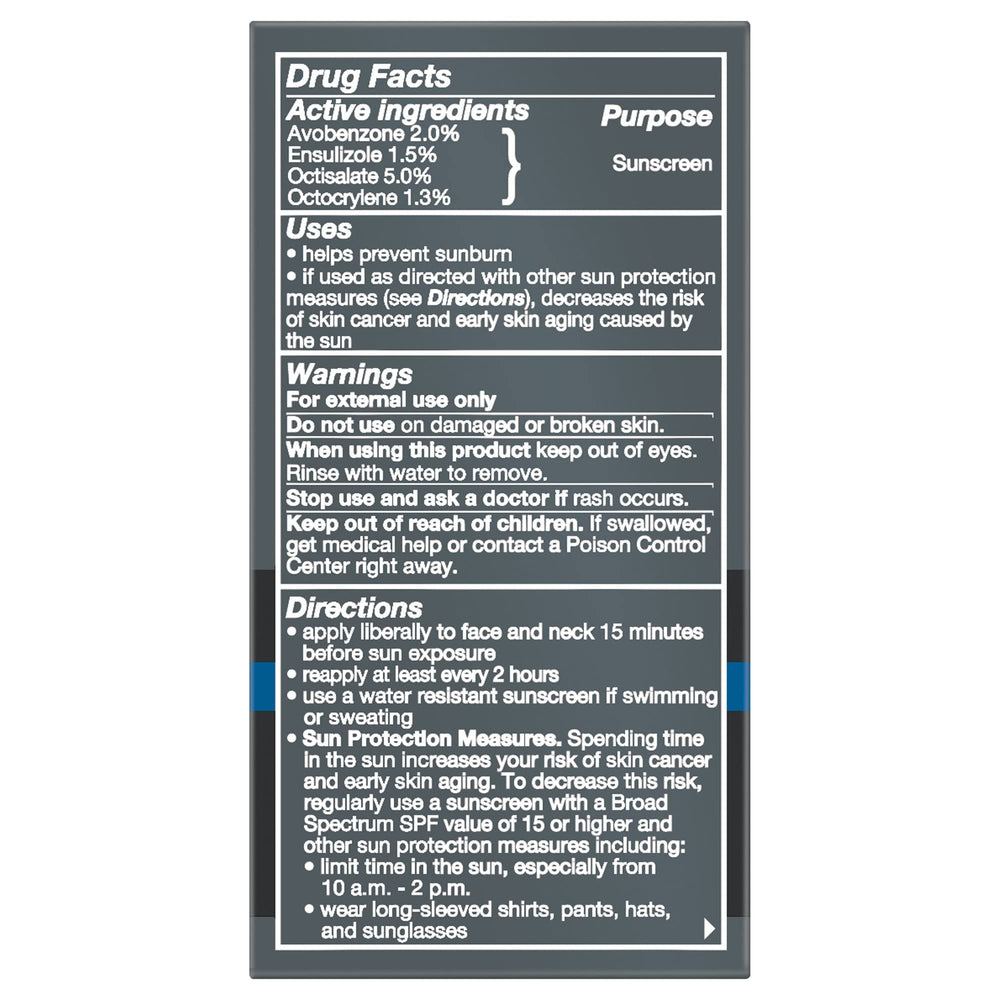 Protection SPF15 de Dove Men+Care Hydrate lors d’une exposition solaire.