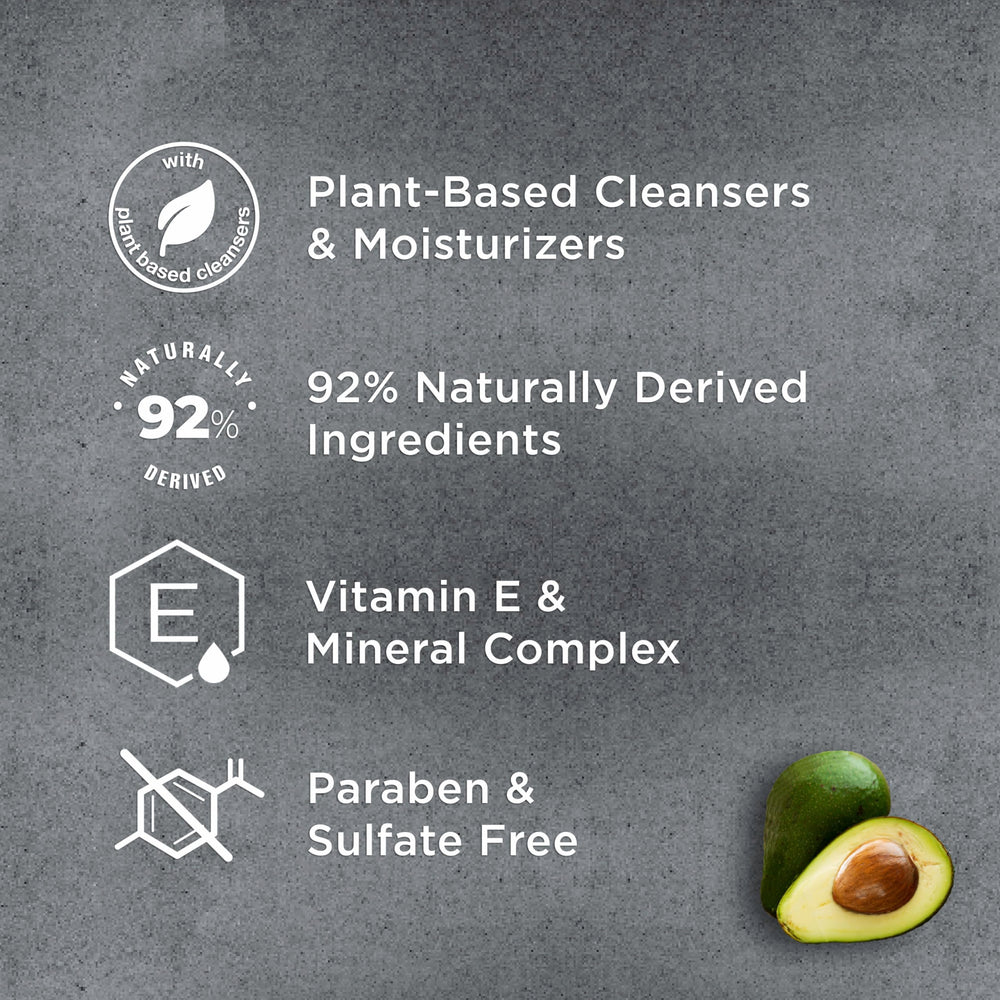 Focus sur huile d'avocat et vitamine E pour la texture capillaire.