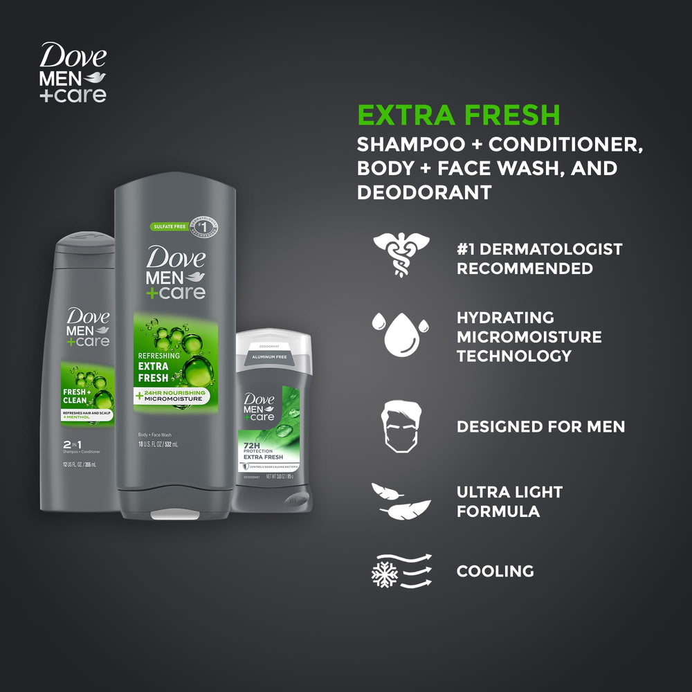 Dove Men+Care Invisible Solid Deodorant 3 oz dries quickly with lasting protection