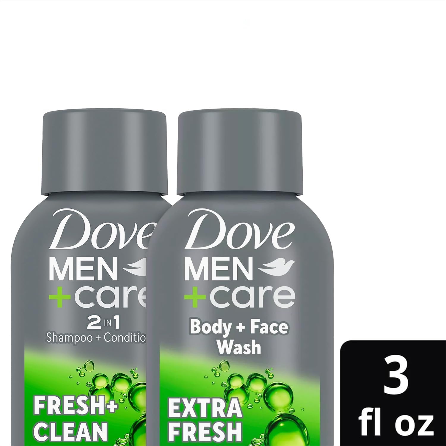 Flacon gel douche Extra Fresh Dove Men+Care, hydratation douce et parfum frais.