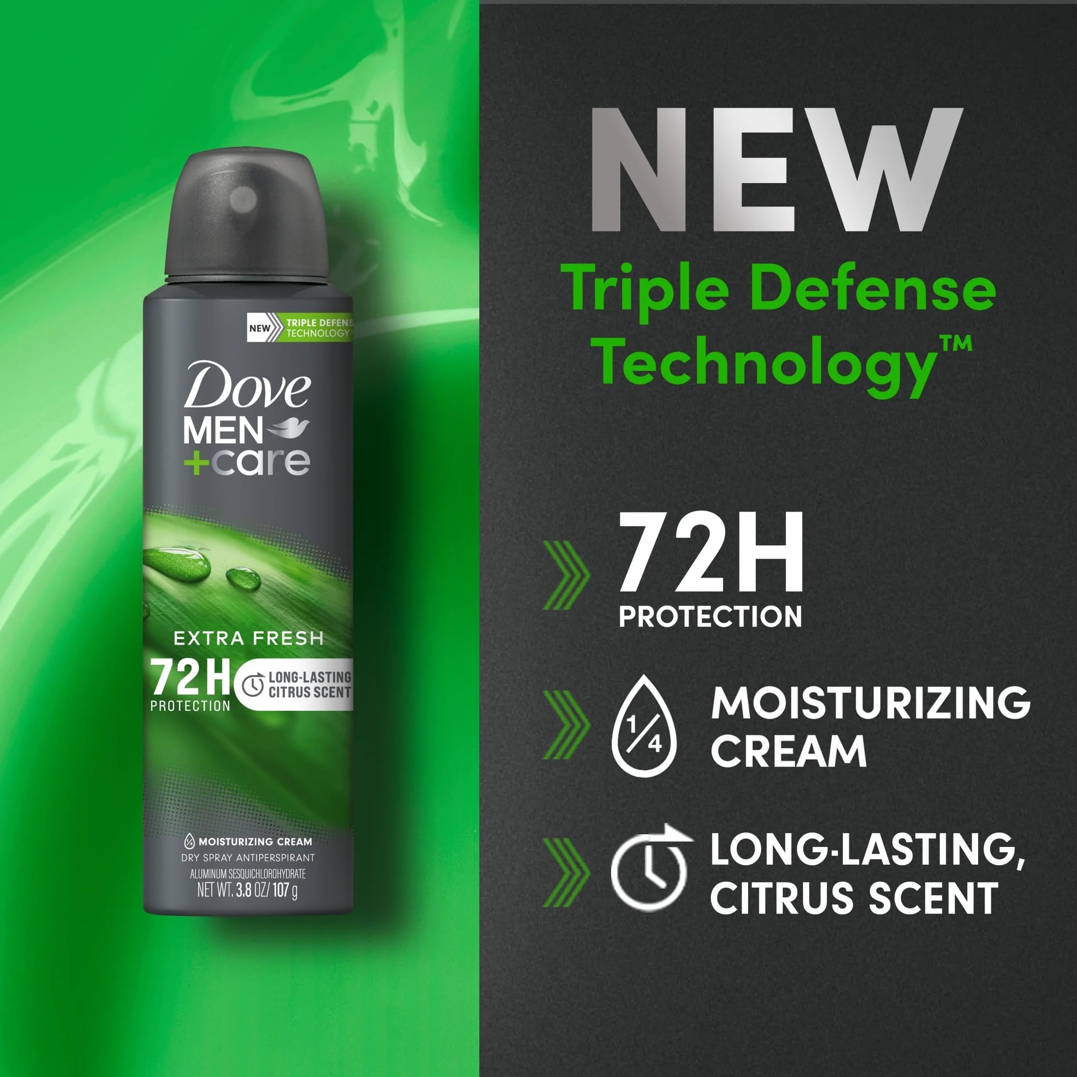 Lave‑corps voyage Dove Men+Care, flacon compact pratique en déplacement.