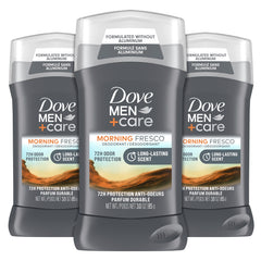 Stick Morning Fresco DOVE MEN + CARE : fraîcheur durable et protection quotidienne.
