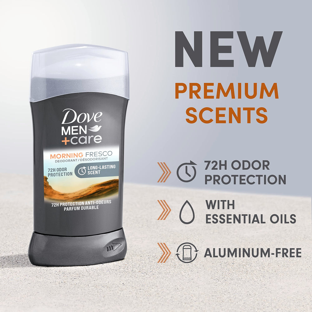 Protection 72 h contre les odeurs avec Morning Fresco DOVE MEN + CARE.