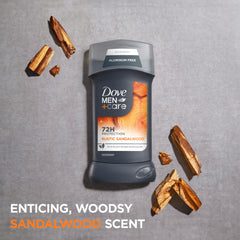 DOVE Men+Care Rustic Sandalwood deodorant pack 3 oz for easy travel