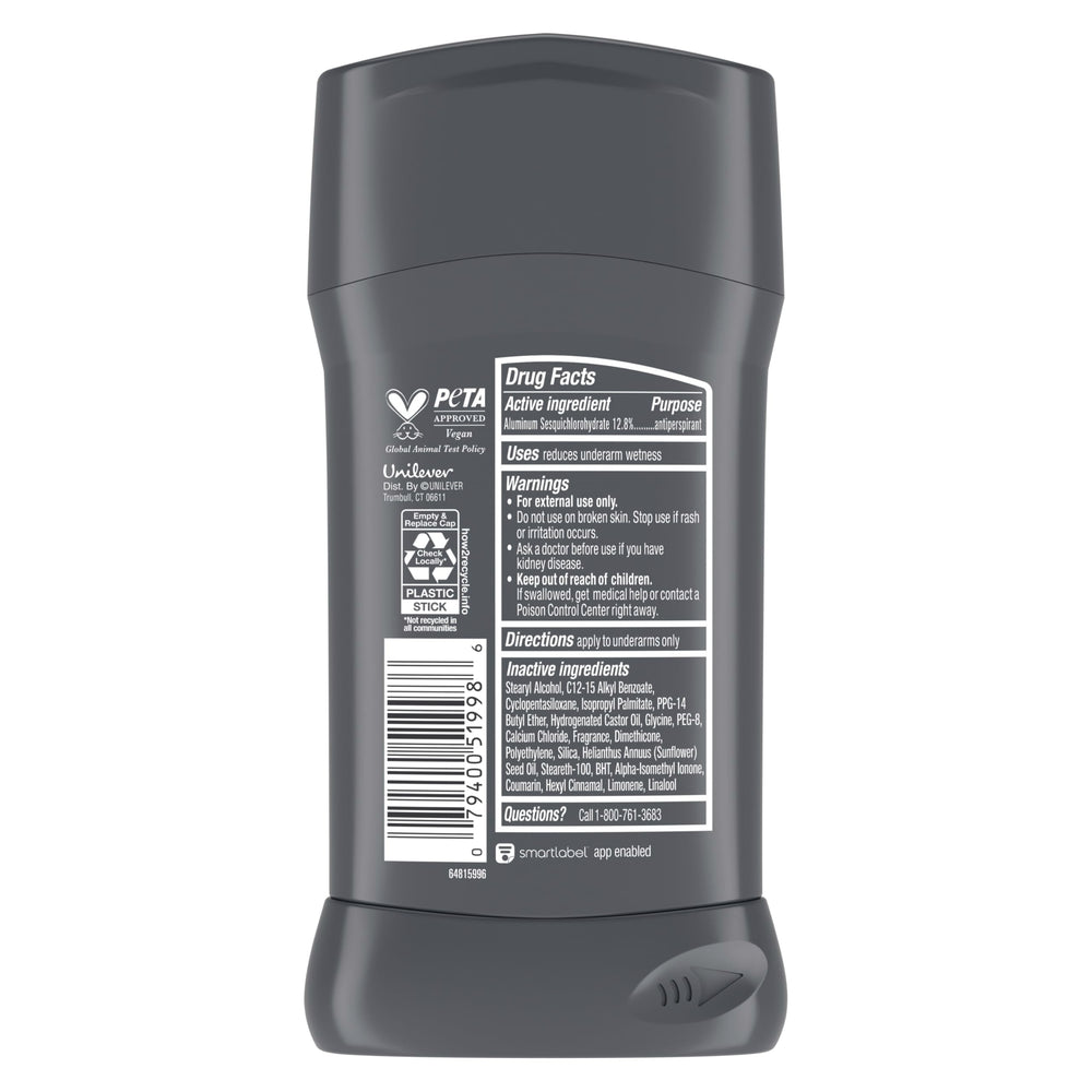 DOVE MEN+CARE rustic sandalwood odor protection for everyday performance in a compact stick.