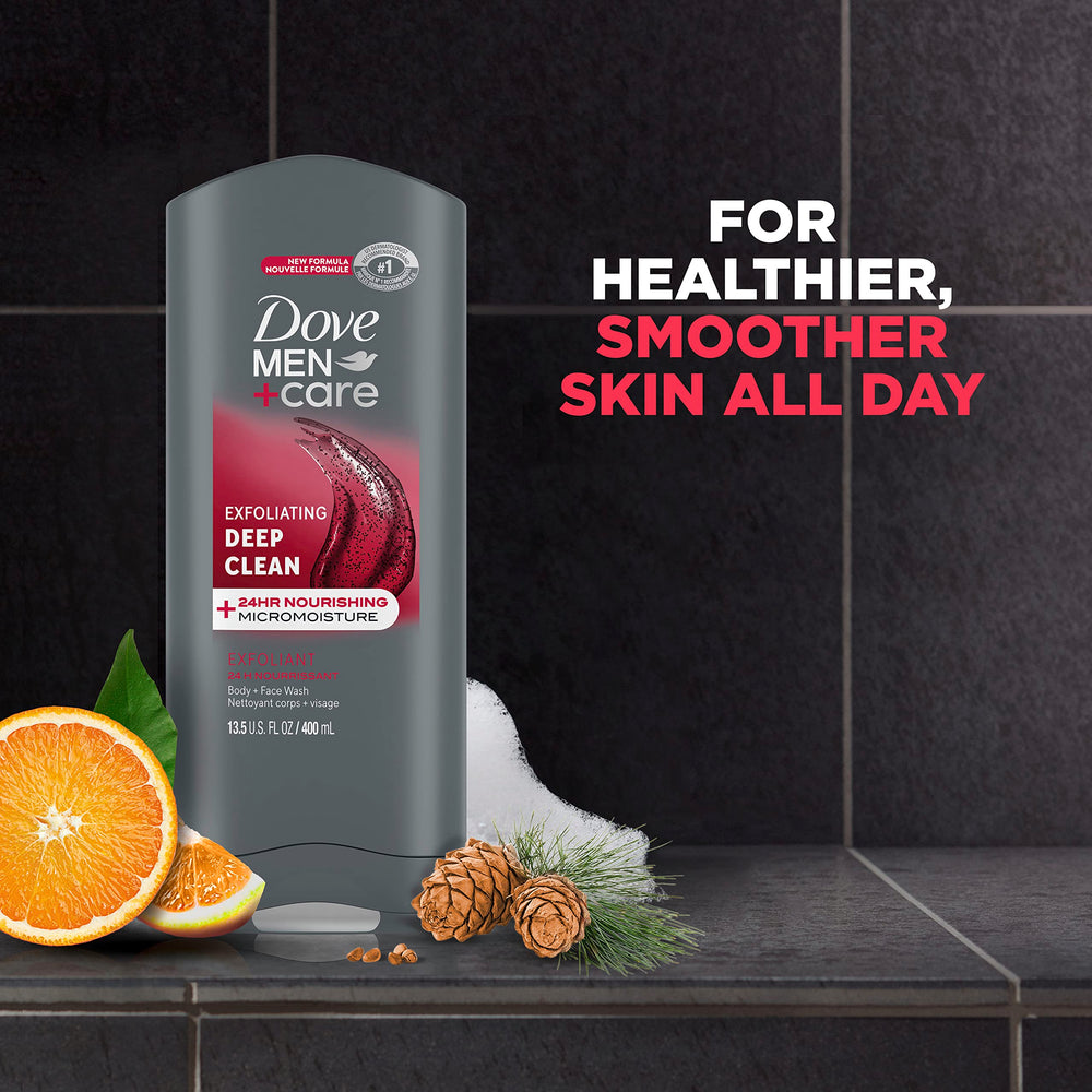 Dove Men+Care : senteur citron frais et cèdre masculin.