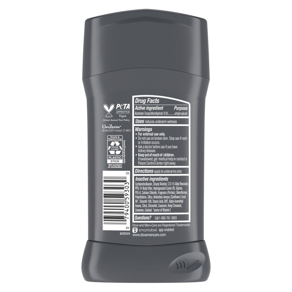 Batonnet Dove Men+Care Stain Defense Clean en action, réduction des traces blanches et jaunes