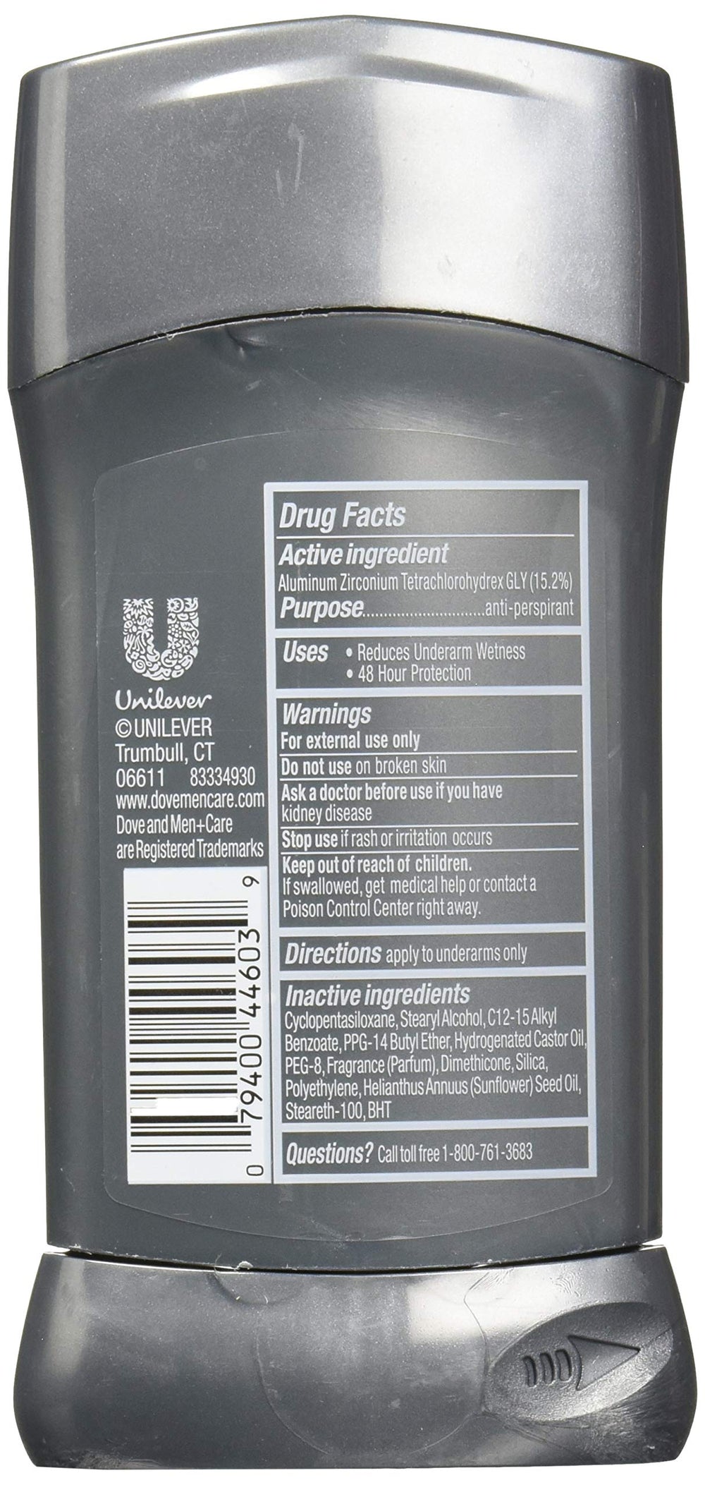Dove Men+Care Sensitive Shield, stick prêt à l'emploi pour les aisselles sensibles.
