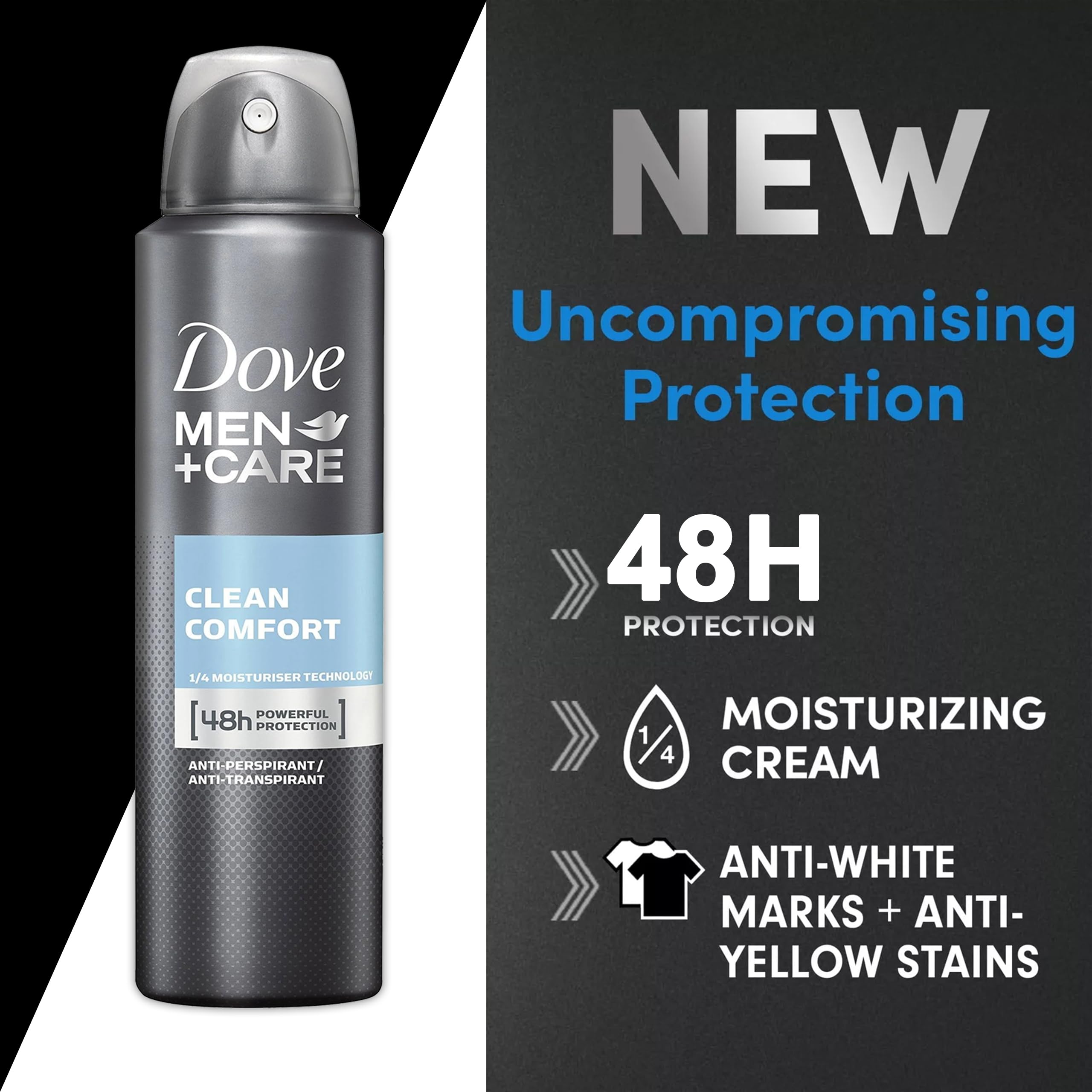 Dove Men+Care illustre la technologie hydratation ¼ pour peau douce.