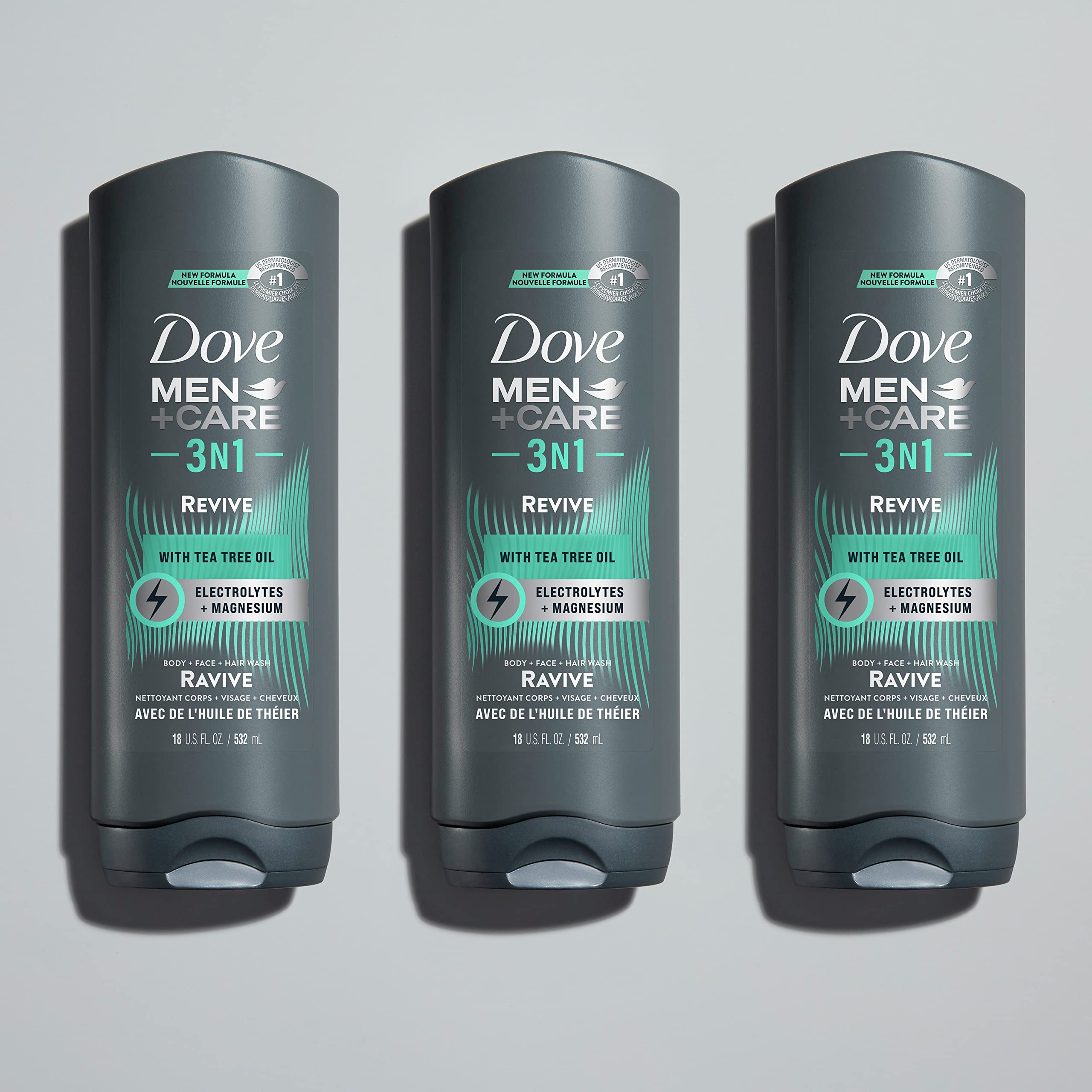 Utilisation rapide après entraînement avec Dove Men+Care 3 en 1.