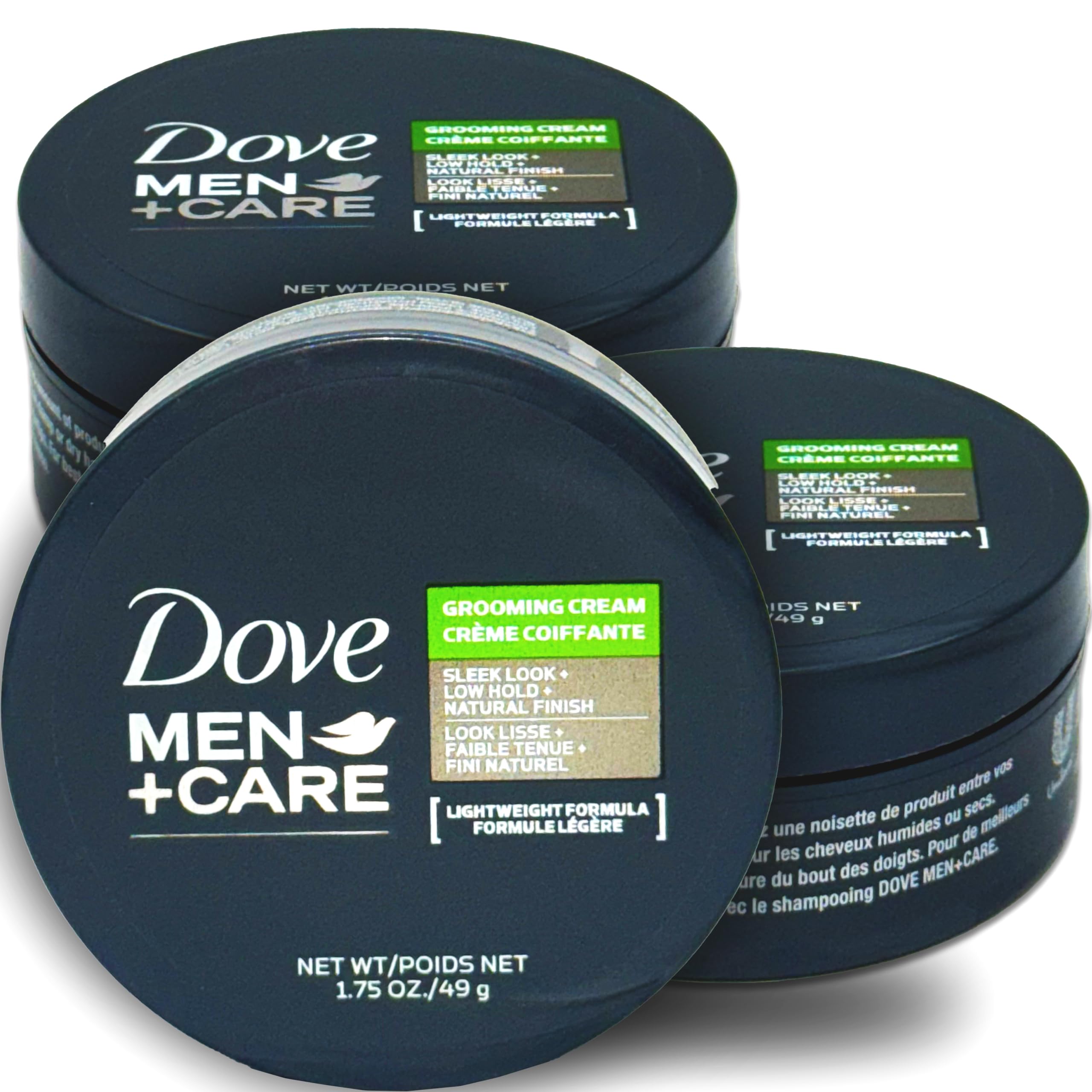 Crème de coiffage Dove Men+Care – bouteille visible, tenue légère et naturelle.