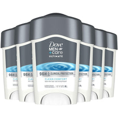 Dove Men+Care Déodorant 96H emballage visible, protection longue durée.