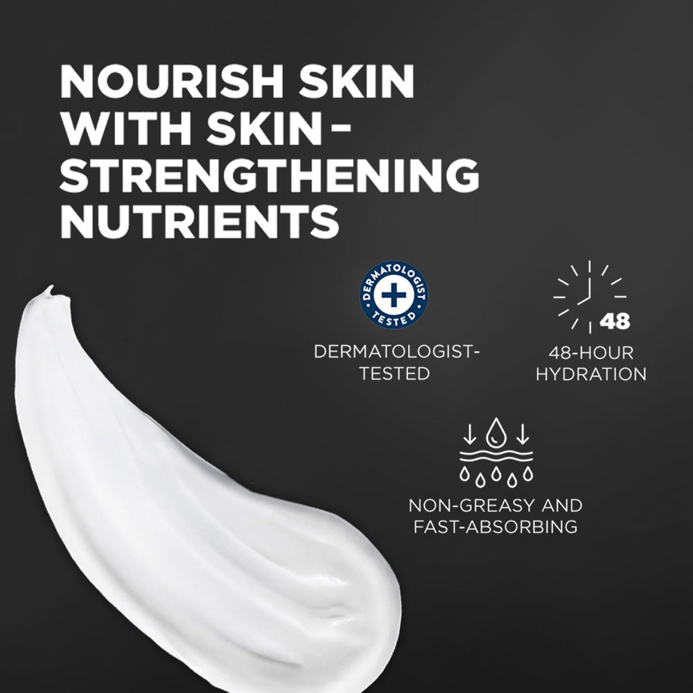 Dove Men+Care après-douche, application pratique pour une peau hydratée rapidement et non grasse.
