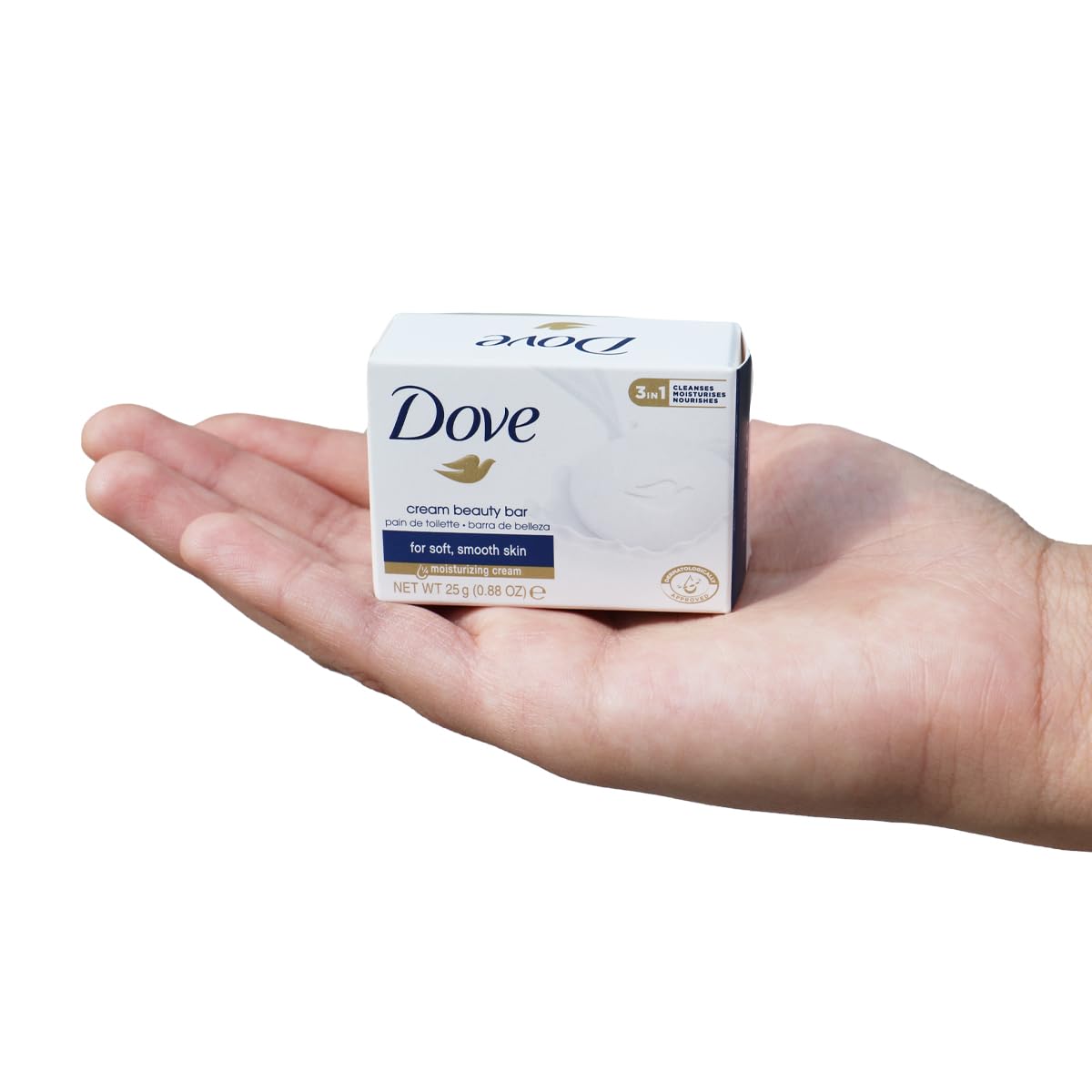 Barre beauté Dove mini 25 g pour amenites hôtelieres, douceur hydratante