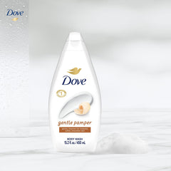Dove Mousse riche: texture onctueuse qui enveloppe la peau.