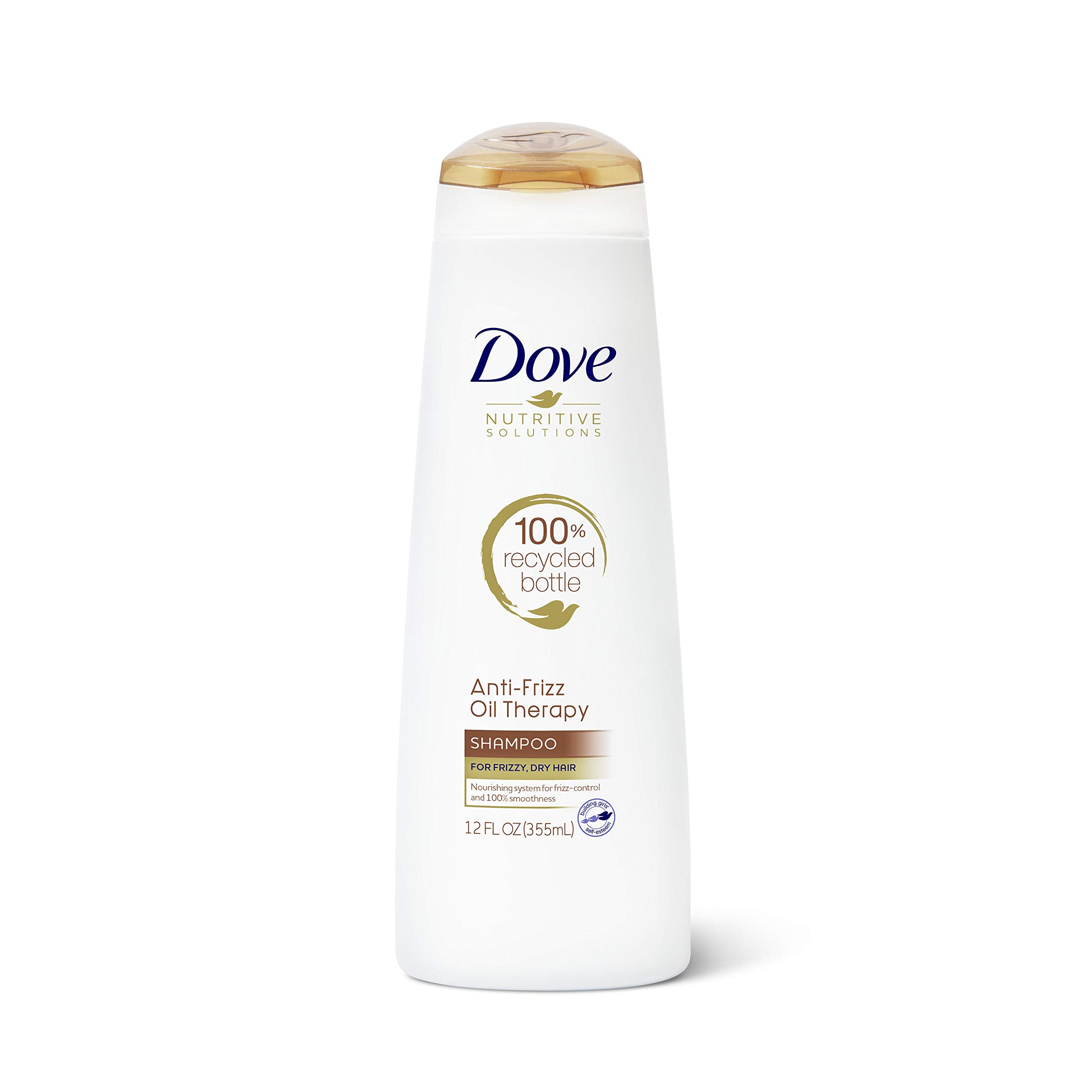 Bouteille Dove Nutritive Solutions Anti-Frizz pour cheveux frisés.