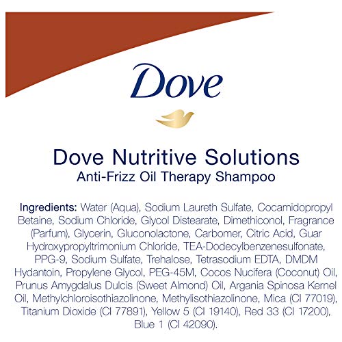 Utilisation quotidienne possible avec Dove Oil Therapy pour cheveux nourris.